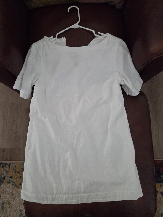 Abercrombie & Fitch Dresses & Skirts - Abercrombie & Fitch White Short-Sleeve Linen Shift Dress